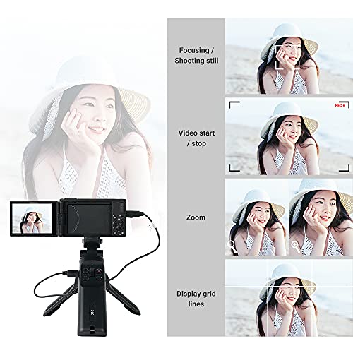 Shooting Grip Replace Sony Gp-Vpt1 Camera Remote Tripod For Sony Zv1 A7S Iii A7R Iv A7Riii A6600 A6500 A6400 Hdr-Cx440 Hdr-Cx450 With Extra Power On/Off Function, 360° Pan And 180° Tilt #TOP3