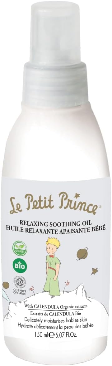 Le Petit Prince Organic Baby Oil Pamper Your Little One with Nourishing & Soothing Massage Oil - 150 ML of Relaxing Body Oil for Hydrated & Smooth Skin - Infant Safe, Contains Organic Oils