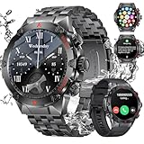 LIGE Smart Watch for Men Answer/Make Call, 1.43' AMOLED Military Smartwatch Heart Rate Blood Oxygen Sleep Monitor Step Counter, IP68 Waterproof Outdoor Fitness Tracker for Android iOS, 400mAh