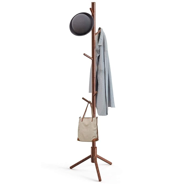 Buy Pipishell Sturdy Wooden Coat Stand, 3 Adjustable Sizes Coat Tree