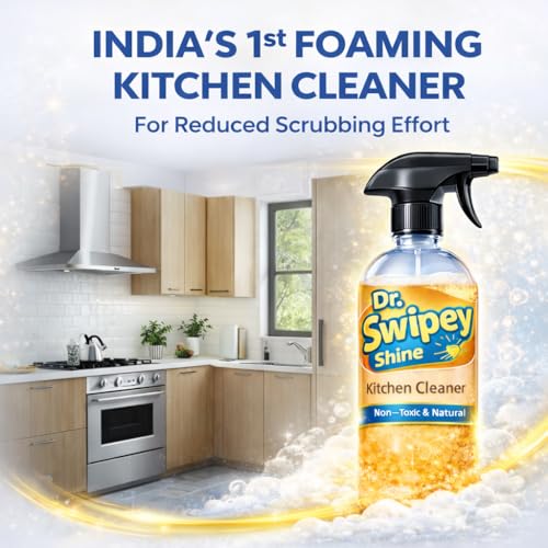 Image of Kitchen Cleaner| India's 1st Foaming Formulation for Less Scrubbing|Suitable for Stoves, Chimneys, Counter Tops, Appliances, Walls & Cabinets | Non Toxic & Natural 500 ml Pack of -1