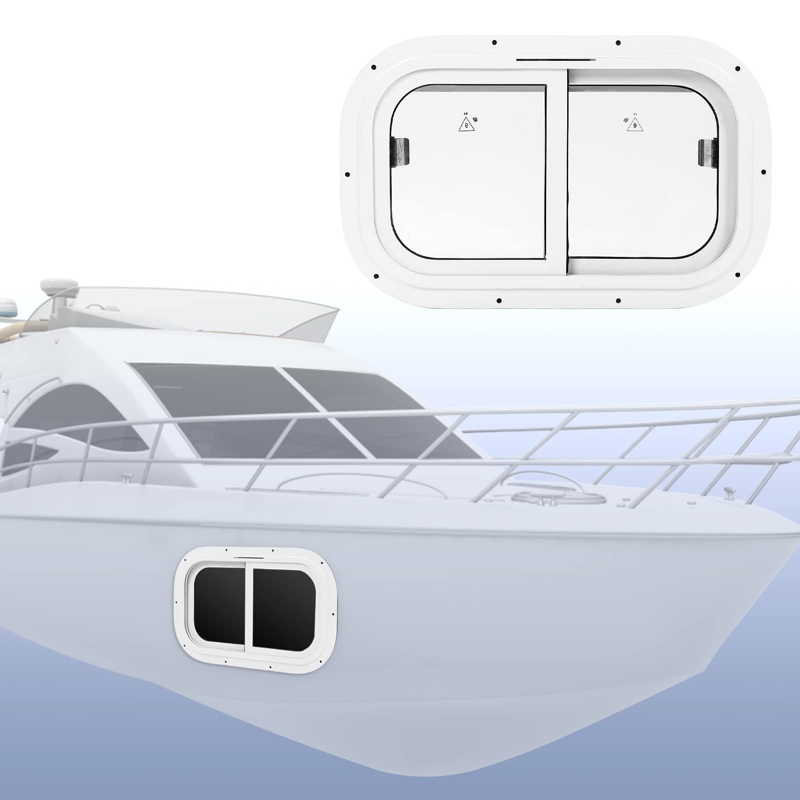 Amazon.co.jp: 船舶用窓、防水、高耐久、500 X 300mm、双方向可動排水