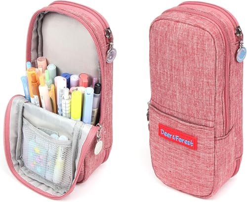 Image of Storio Pencil Box Pouch for School Kids Girls & Boys Aesthetic | Cute Stationary Compass Box Case Organiser | Large Capacity, Cute Standing - Color as per Availability