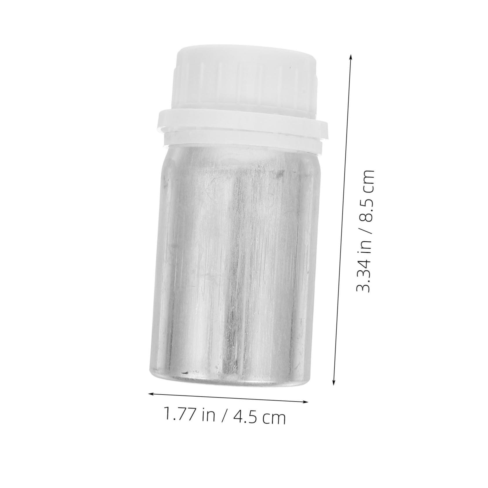 PRETYZOOM Secure Seal Ml Aluminum Sample Bottles Reagent Containers Plastic Lids for Lab Use