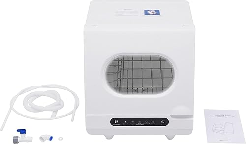 Miniatura 3 de Lavavajillas portátil para encimera, mini lavavajillas portátil de 5 L, lavadora automática de platos para RV con 5 programas de lavado de 360  de