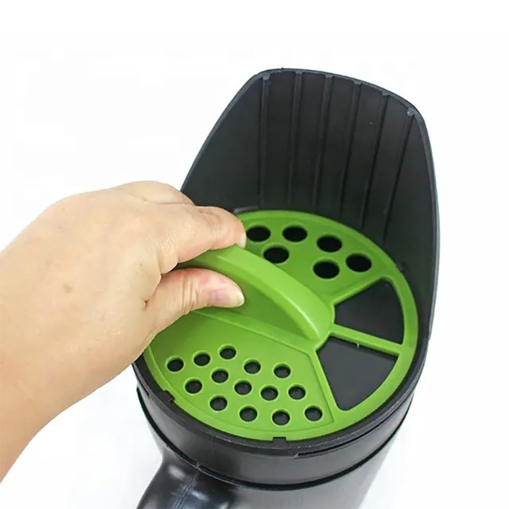 EasyByMall Épandeur de pelouse portable avec débit réglable pour semences de gazon, engrais, glace fondue et produits chimiques de piscine, pot de semis de jardin léger