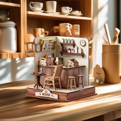 Kit maison miniature puzzle 3D bois décor de bureau zen