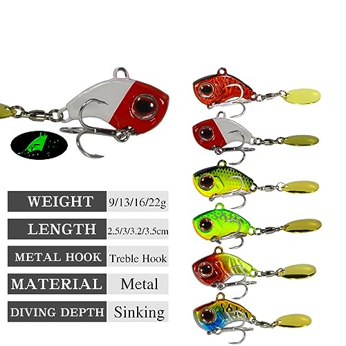 Leurre de pêche spinner lure transparent à forte vibration pour traquer la perche - 5