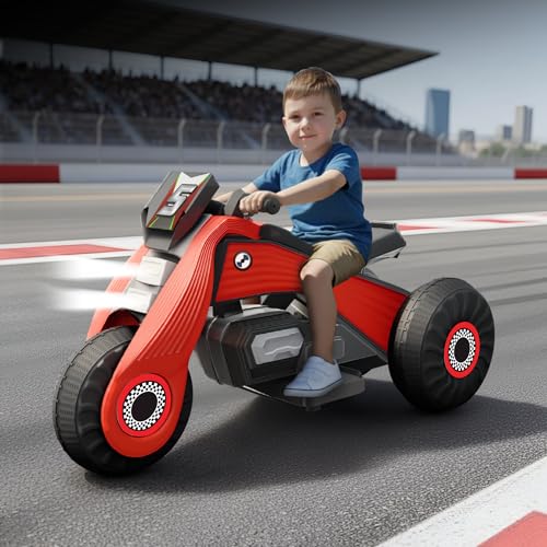 Image of Cockatoo 15E Cruise Rechargable Electric Bike for Kids with Music and LED Light, Kids Scooter Bike for 3+Yrs Boys&Girls Powered by 6V & 4.5 AH Battery for 4.5Hr-6Hr Ride with Foot Accelerator