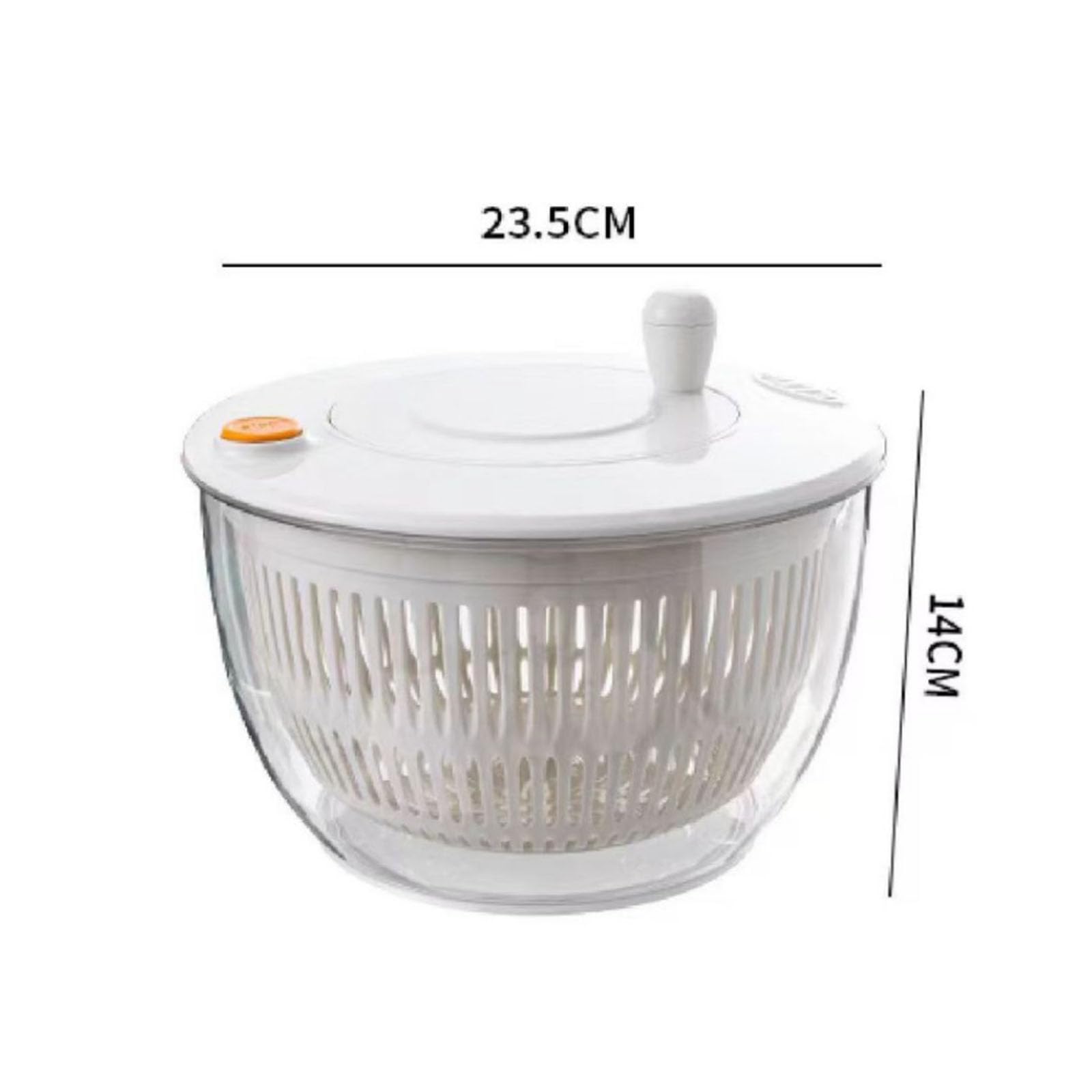 Essiccatore per verdure in ABS per cucinare a casa con design semplice e risultati coerenti Base stabile Insalata Spinner