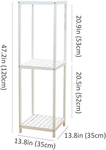 Miniatura 3 de Soporte para plantas de madera maciza,Soporte para plantas de 3 niveles,Interior Sala de estar Balcón Estante para plantas de pie
