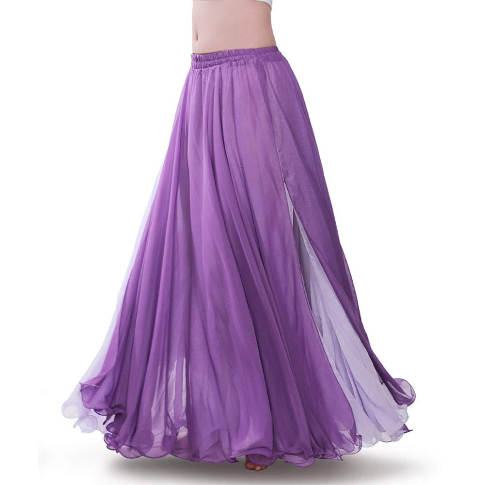 ROYAL SMEELA Chiffon Fairy Belly Dance Skirt Women Belly Dancing Costume Tribal Belly Dance Dress High Split, 10 Colors