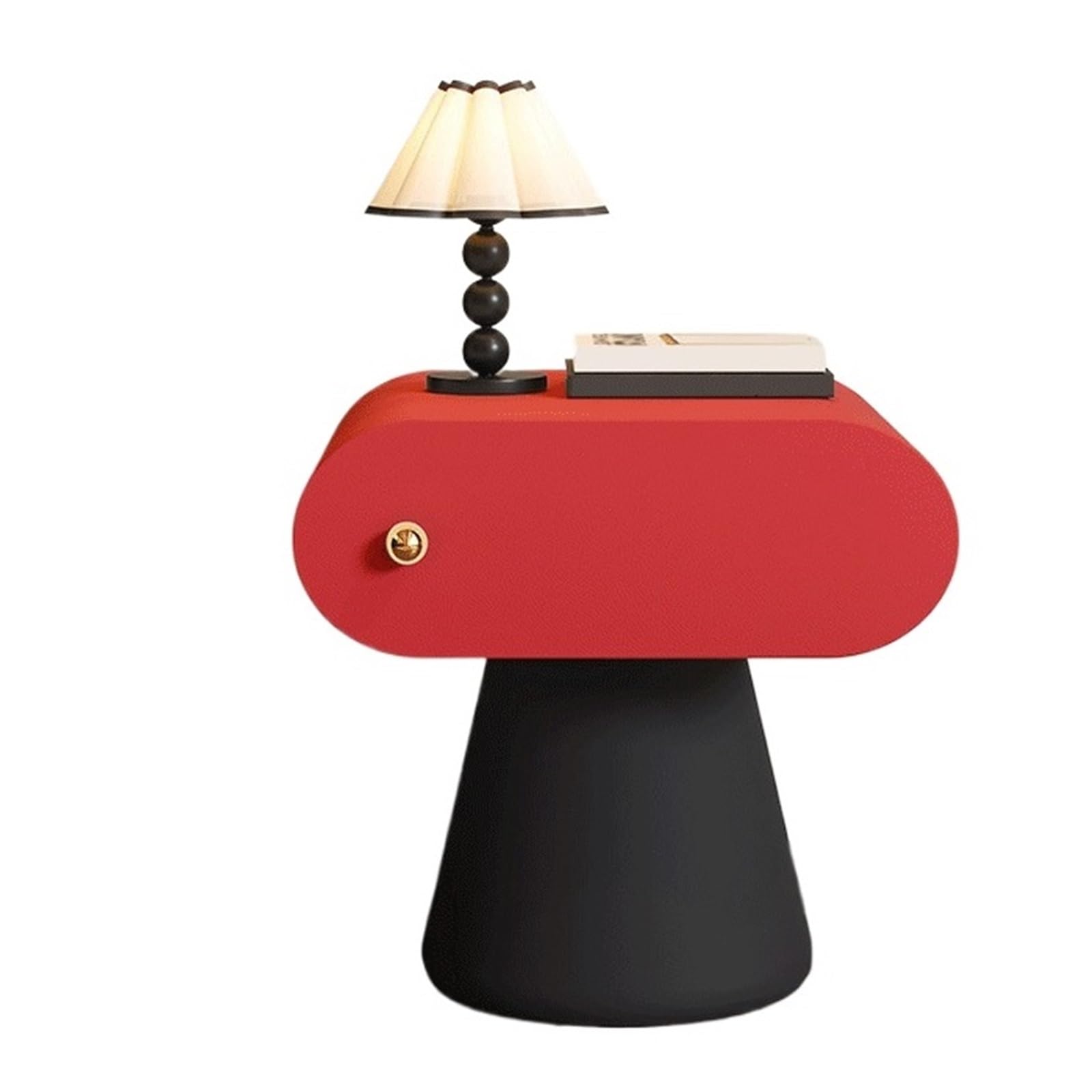 HLHLOP777 Nightstand Uniquely Designed Bedside Tables Nightstand Side Table for Living Room Dorm Bedroom Furniture(Red,Small)