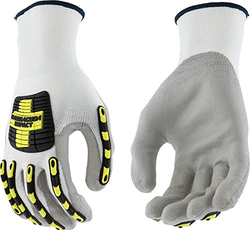 West Chester 713HGWUB Barracuda HPPE Shell Gloves-Medium, Polyurethane Coating, Elastic Wrist, Multi-colored