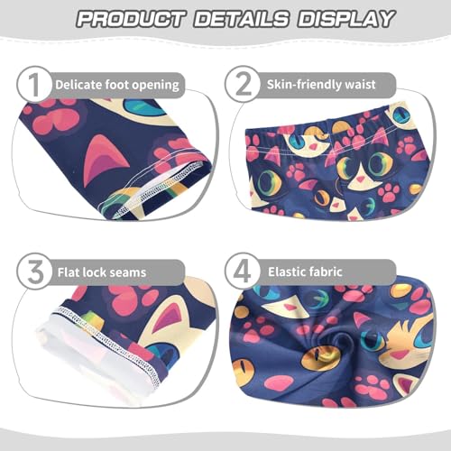 KLL Footprint Cat Fashion Toddler Girls Active Leggings Casual Full Length Lounge Pants Exercise3