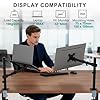 WALI Laptop Desk Mount with Tray, Fully Adjustable Laptop Arm up to 17 Inch, Laptops Mount with Vented Cooling, Dual Mounting Options, Black (M00LP) #1
