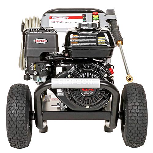 SIMPSON Cleaning PS3228 PowerShot Gas Pressure Washer Powered by Honda GX200, 3300 PSI at 2.5 GPM, Black
