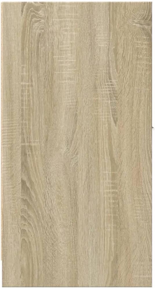 Apothecary Cabinet in Sonoma Oak Engineered Wood with Five Compartments Compact Storage Cabinet for Living Room Kitchen Office with Brown Finish Durable Design
