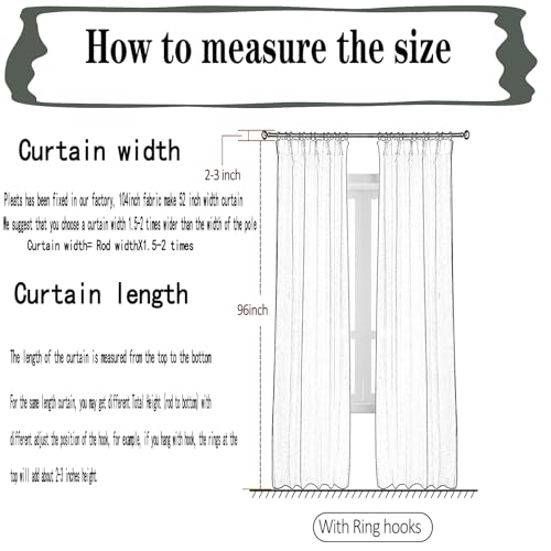 Rideaux plissés de 243,8 cm pour grande porte coulissante en verre et salon - 4
