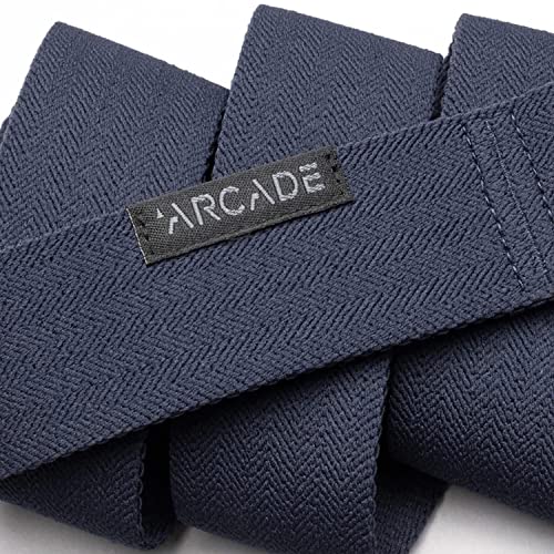 Arcade The Original Unisex Adventure Belt, Repreve Elastic Webbing, Non-Metal Travel Friendly Buckle, Ranger - Navy