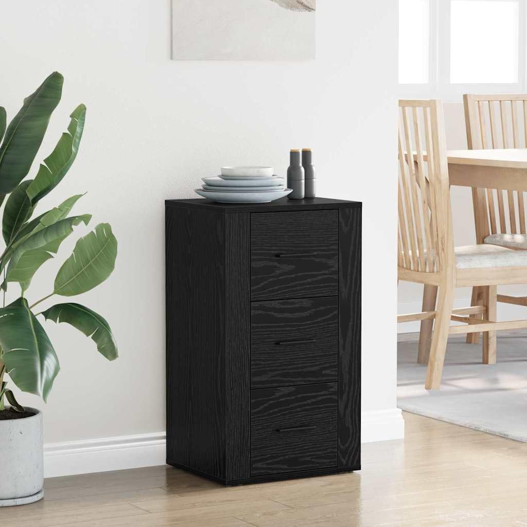 Générique Buffet avec tiroir Chêne Noir 40 x 33 x 70 cm Bois d'ingénierie,Meubles,Armoires & Meubles de Rangement,Buffets & bahuts,Noir,20.16 KG,881002