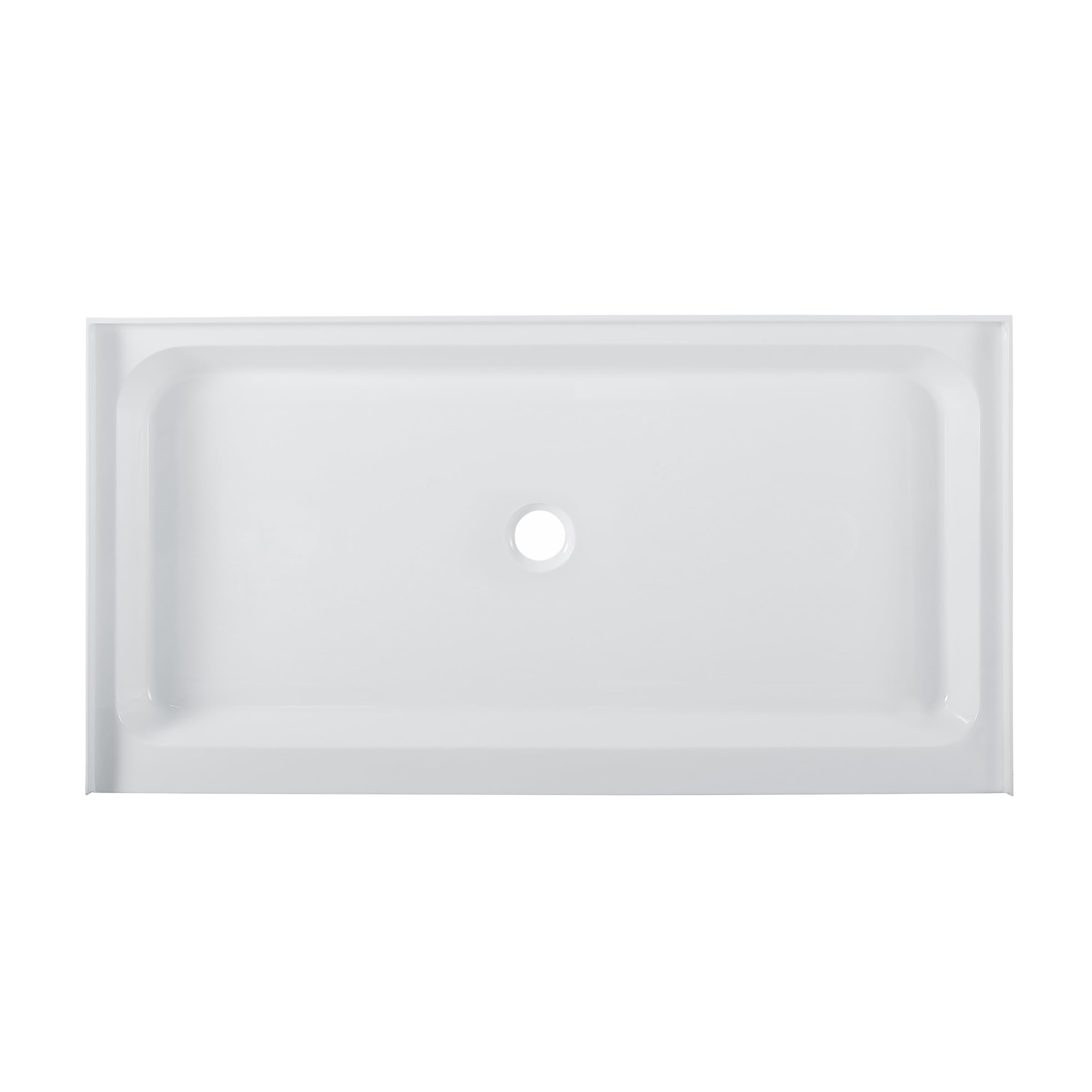 Voltaire 60 x 32 Acrylic White Single-Threshold Center Drain Shower Base