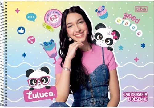 Caderno de Desenho Luluca TILIBRA - 80 Folhas (Good Mood)