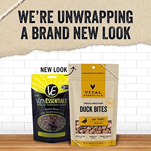 Vital Essentials Freeze Dried Dog Treats, Dog Snacks Made In The Usa, All Natural Dog Treats, Great Training Treats For Dogs, Duck Nibs 2.0 Oz #TOP2