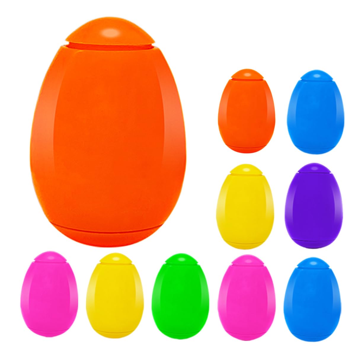 FOYTOKI 10pcs Easter Egg Gyro Finger Toys Spinning Tops for Kids Easter Egg Stuffers Boys Girls