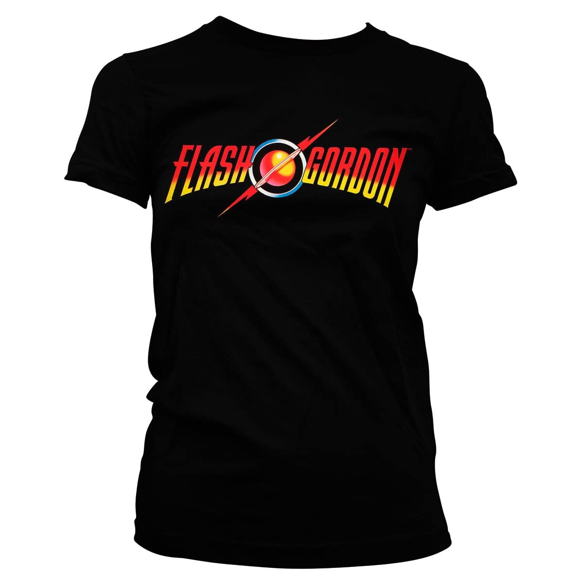 Flash Gordon Women's Black Logo Official T-Shirt (Black), Small