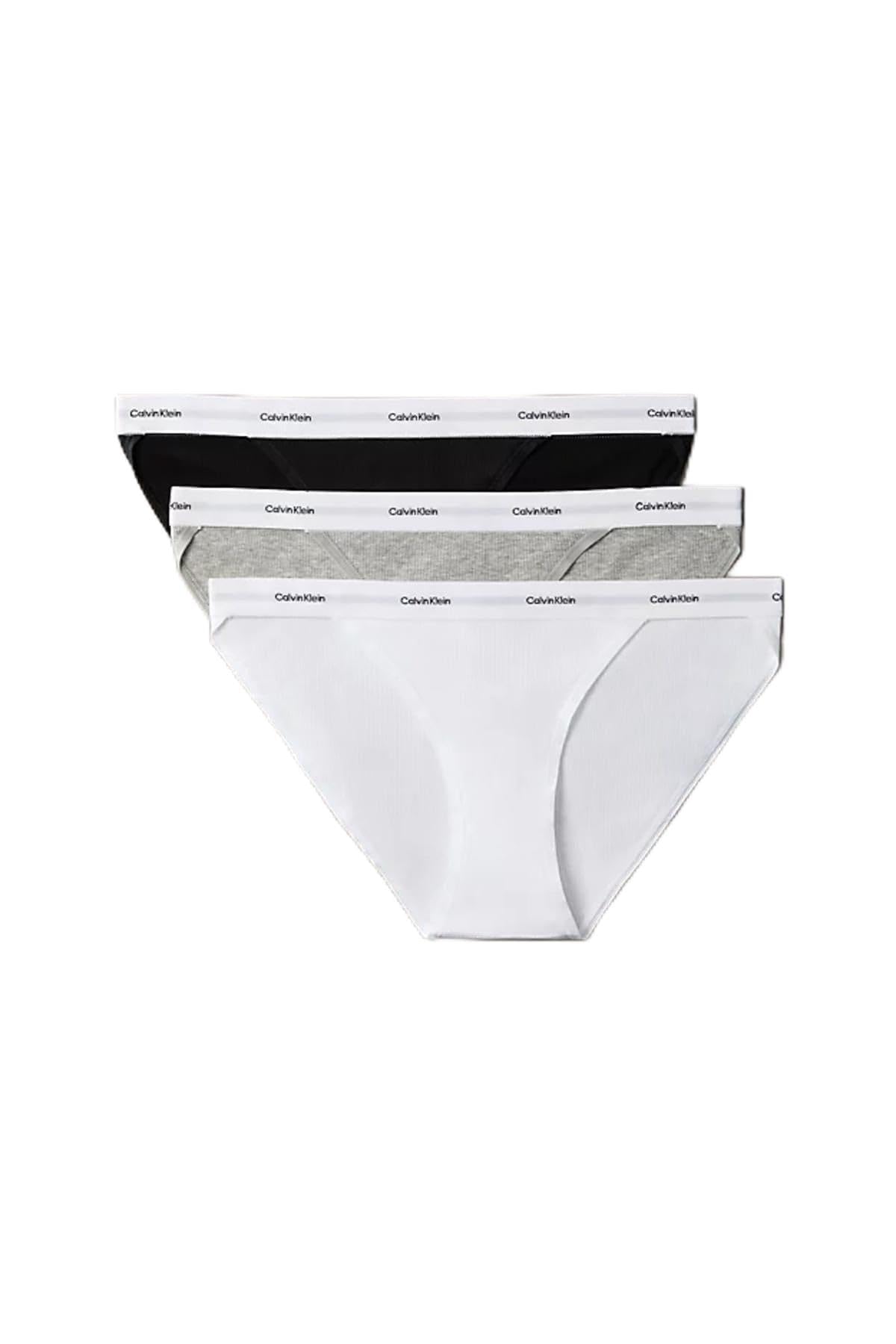 Kadın Pamuklu Slim Fit Beli Elastik Bantlı 3'lü Siyah-Beyaz…