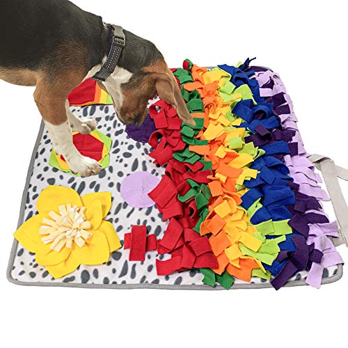 Snuffle Mat for Dogs, Nosework Feeding Blanket Sniffing Pad for Interactive Games, Foraging Puzzle Enrichment Toys for…
