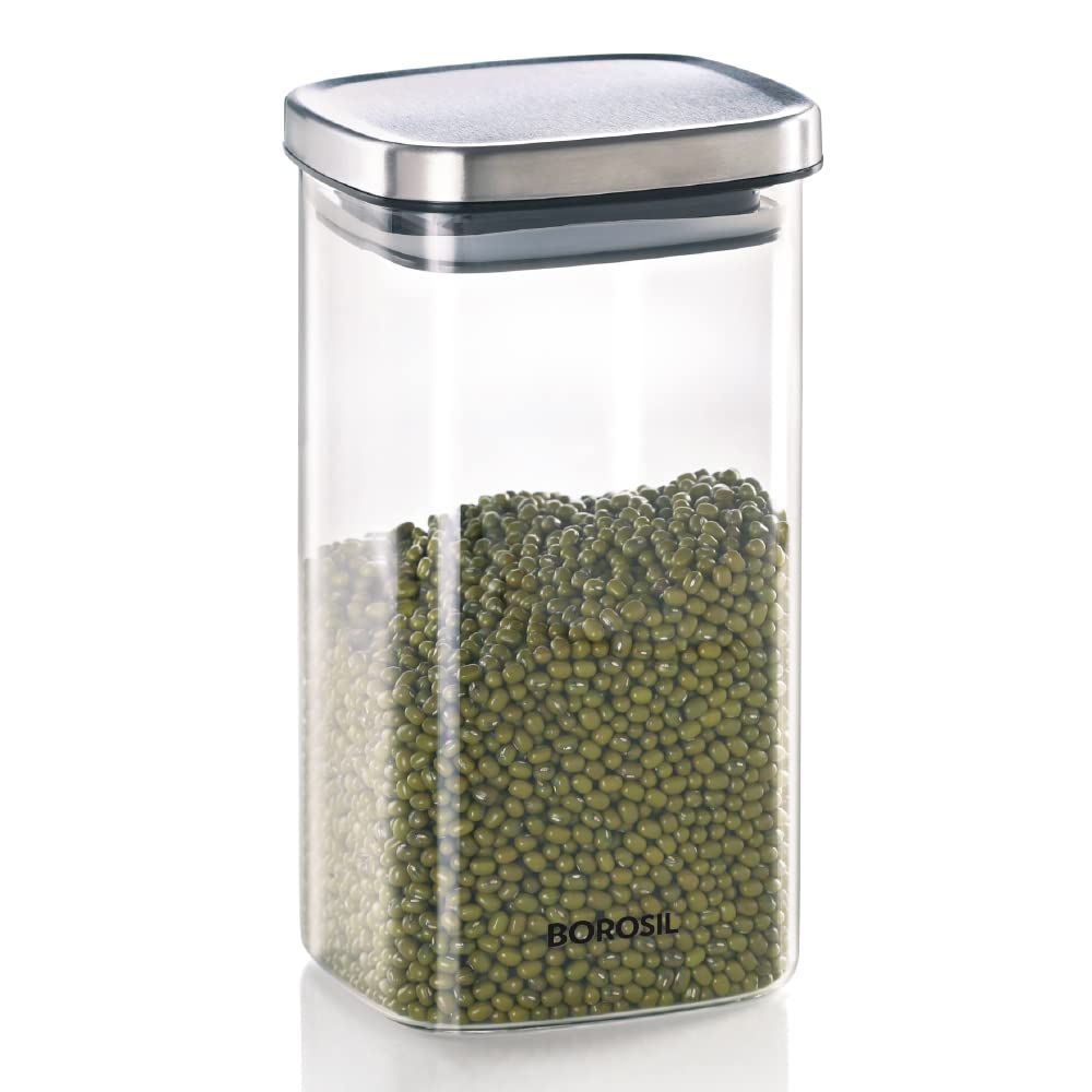 See full amazon price history chart for Borosil Classic Square Glass Jar, Air-Tight Storage Container For Kitchen, Glass Jar For Storing Spices, Snacks, Grains, Dals, Clear, 1.4 liter Borosil Classic Square Glass Jar, Air-Tight Storage Container For Kitchen, Glass Jar For Storing Spices, Snacks, Grains, Dals, Clear, 1.4 liter (B07DPQ8TLN) Amazon Price History, Amazon Price Tracker