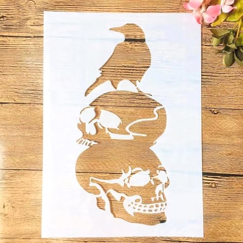 TIAMECH Crow Skull Stencil image