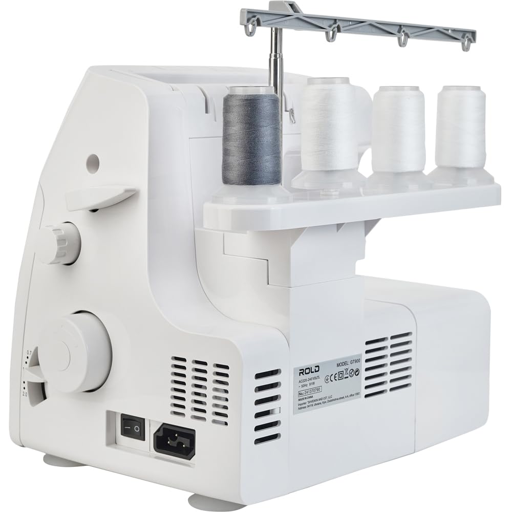 ROLD GT900 Overlock Nähmaschine mit Abfallbehälter | Bequemes Einfädeln und leistungsstarker Motor | Differentialtransport