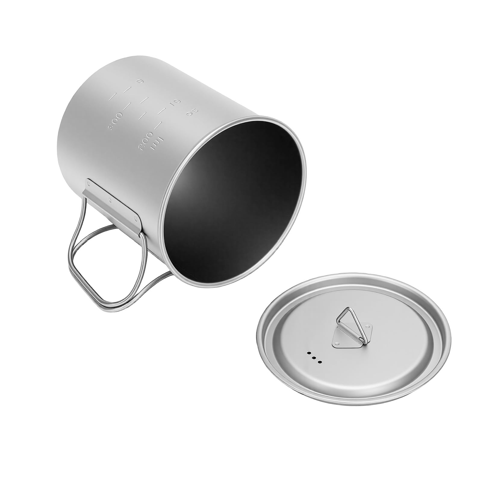 Lixada 750ml Trinkbecher mit Deckel und Klappbarem Griff, Weihnachtliches Lebkuchenmann Motiv, Tragbarer Becher für Kaffee, Tee, Saft, Outdoor Aktivitäten wie Klettern und Camping (750 ml)