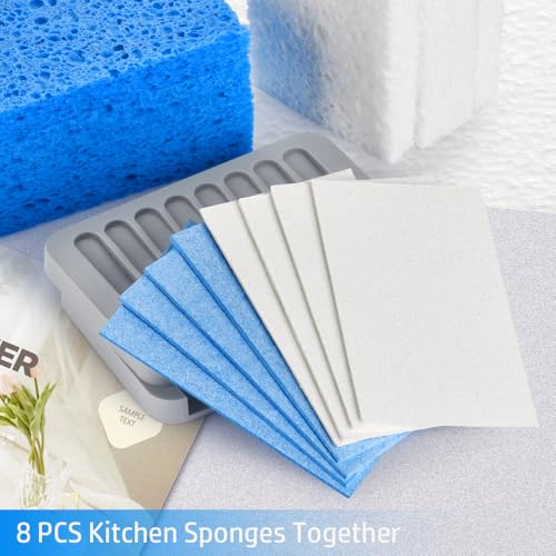 Save 45% on Mcyye 8PCS Compressed Kitchen Sponges Pack - Image 7