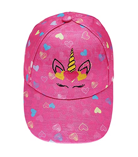 Kids Girls Unicorn Shiny Glitter Baseball Hats Trucker Hat Cap Adjustable Sun Hat For Girls Boys Toddler Pink #TOP3