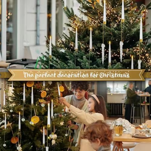 Luces de velas LED para árbol de Navidad Caper con efecto parpadeante interior 6