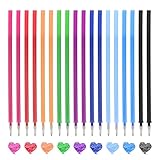 18 Stück Bunte Radierbare Ersatzminen - Ersatzminen für Legami Stifte, Nachfüllminen mit radierbarer Tinte in 9 Farben, Höhe 13 cm, geeignet für Entwürfe, Notizen und Zeichnungen (0.7 mm)