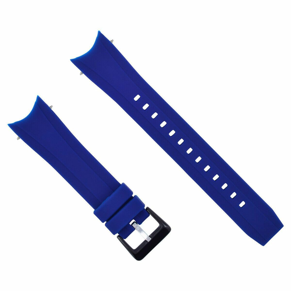 Ewatchparts 23mm Rubber Watch Band Strap Compatible With Citizen Eco Drive Promaster Aqualand Chronograph Blue