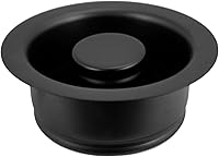 Vista 1 de Westbrass R2089-62 - Brida de drenaje y tapón de eliminación de residuos para fregadero de cocina de 4-1/4 pulgadas, 1 paquete, negro mate