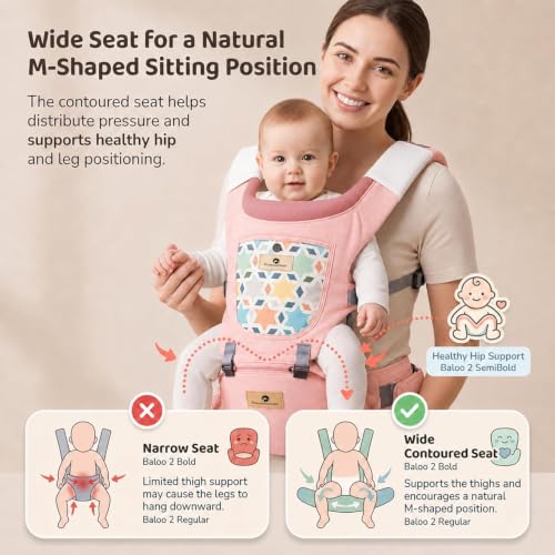 Image of StarAndDaisy Baby Carrier for 0 to 3 Year with Soft Cushioned Hip Seat | Sling Baby Carrier with 2 Storage Pockets | | Soft Cushioned Baby Carry Bag for Newborn to Toddler