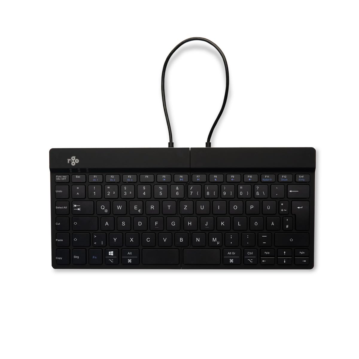 R-Go Tools Clavier ergonomique R-Go Split Break avec logiciel de pause, clavier ergonomique divisé, QWERTZ (DE),