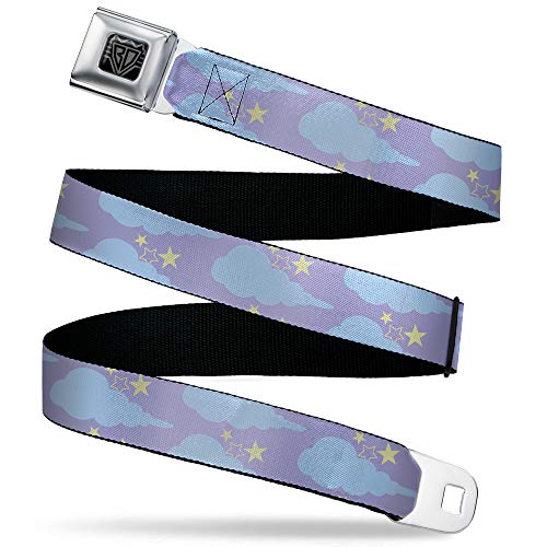 Cinturón para hombre Clouds Kids con diseño de cielo lila de 2.5 cm de ancho