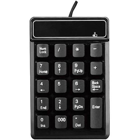 FrontTech USB 19 Key Number Numeric Keypad Keyboard for Laptop/Notebook Pc Computer