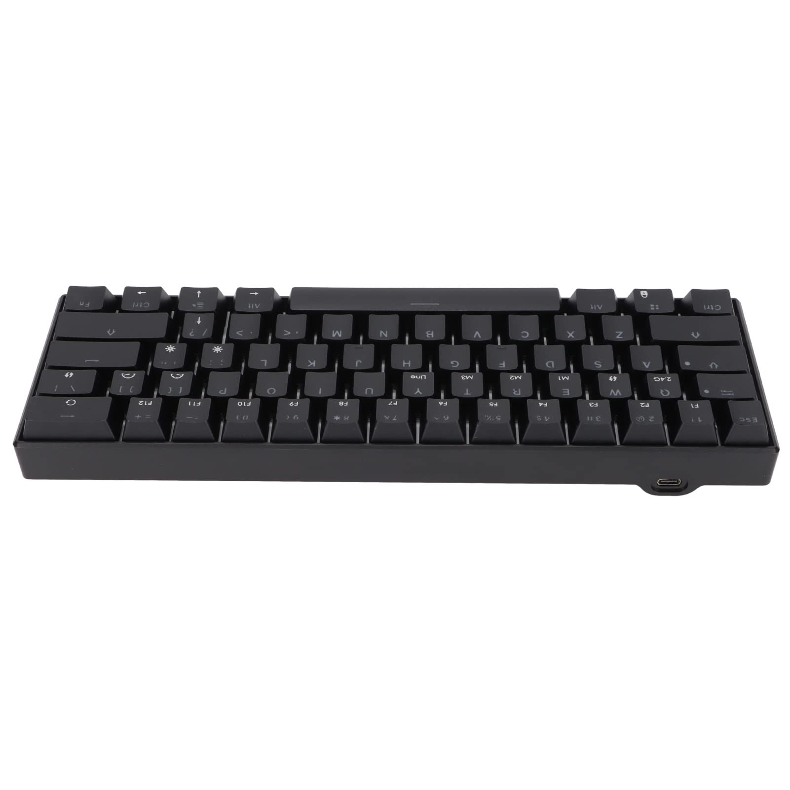 Annadue Tastiera da Gioco Meccanica 60%, Mini Tastiera Ergonomica Bluetooth Senza Fili/cablata Retroilluminata a 61 Tasti, per PS4 PC Mac Gamer, Typist, Travel(ASSE Verde)