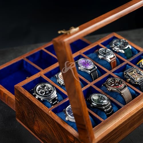Image of 10 Drawer Indian Rosewood Superior Vintage Quality Wooden Mens Watch Display Box Case Organizer Holder | Luxury Timepiece Storage Case | Drawer for wallet, Cufflinks and other Accessories.