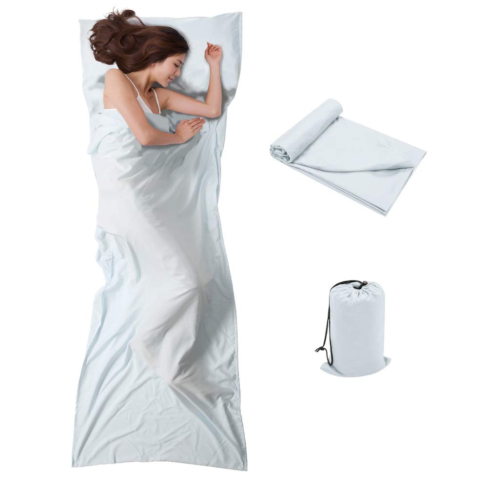 BOBOLINE Travel and Camping Sheet Sleeping Bag Liner - Lightweight Compact and Portable Adult Sleep Sack- Ideal for Traveling,Hostels and Camping โ image 1