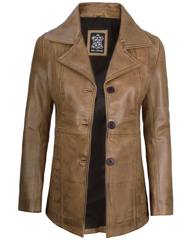 Image of Blingsoul Womens Real Leather Jacket - Asymmetrical Leather Jackets for Women